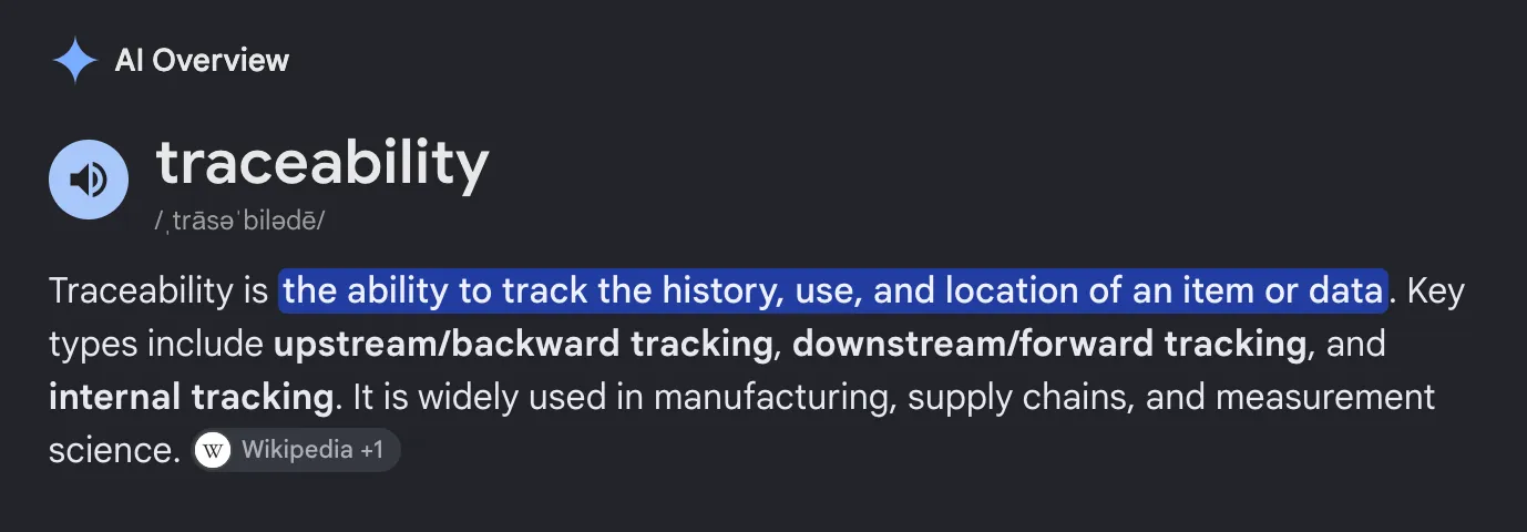 traceability